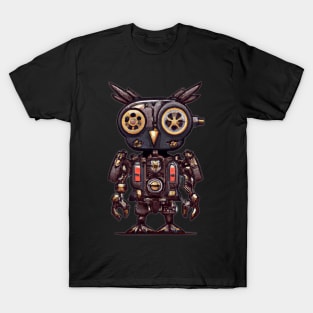 Steampunk owl, fantasy owl, cyborg owl, robot owl T-Shirt